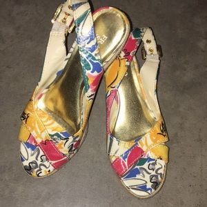 Franco Sarto - floral wedges